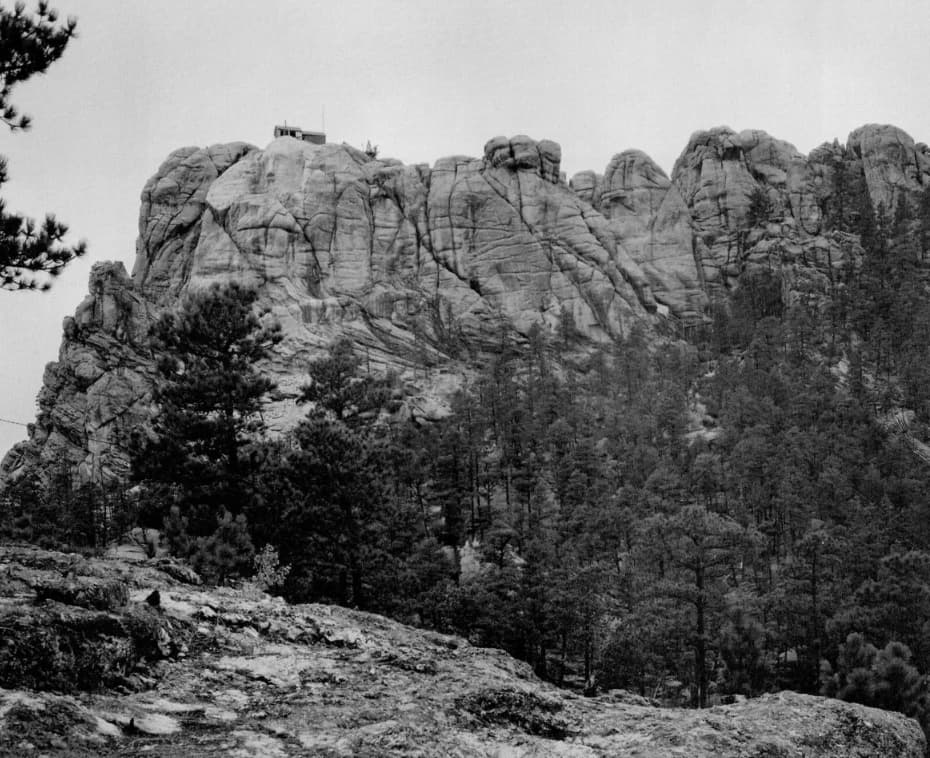 mount rushmore before the faces